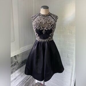 Sherri Hill Taffeta Beaded Bodice dress